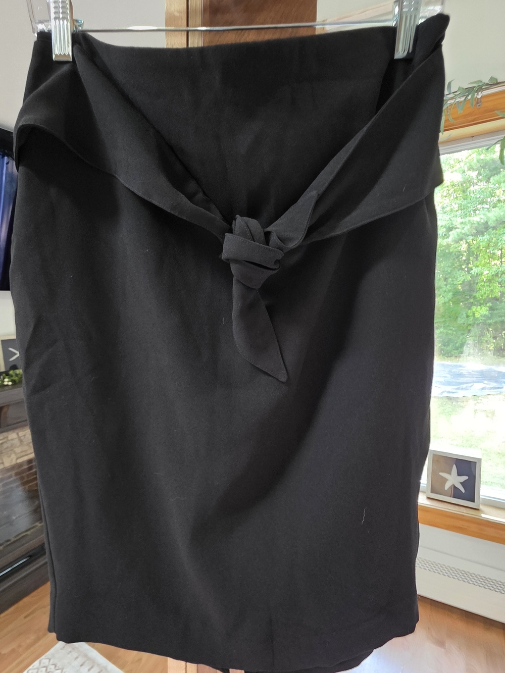 Express Black Pencil Skirt with Front Tie